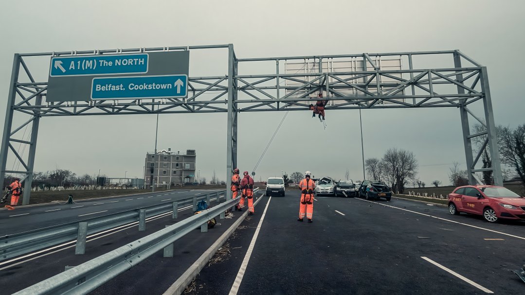Mock Motorway at Cookstown Training College